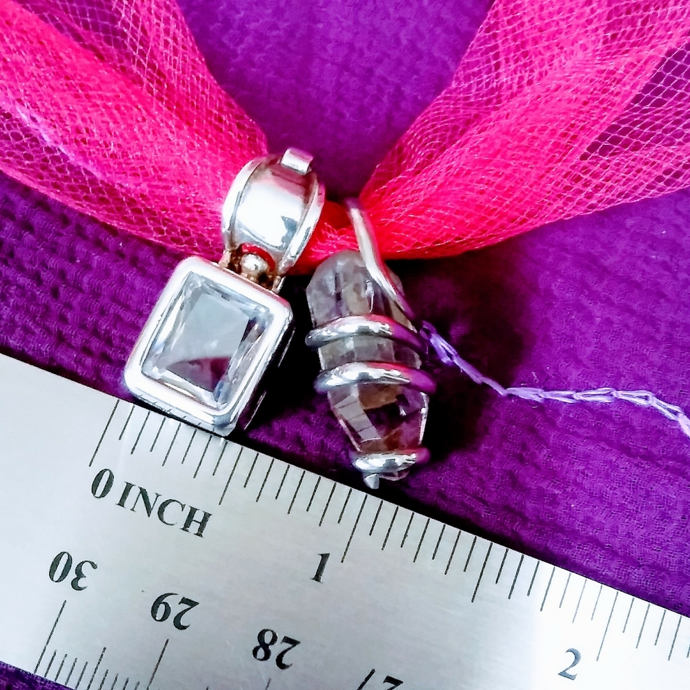 Bundle: Sterling/CZ/Crystal Pendant